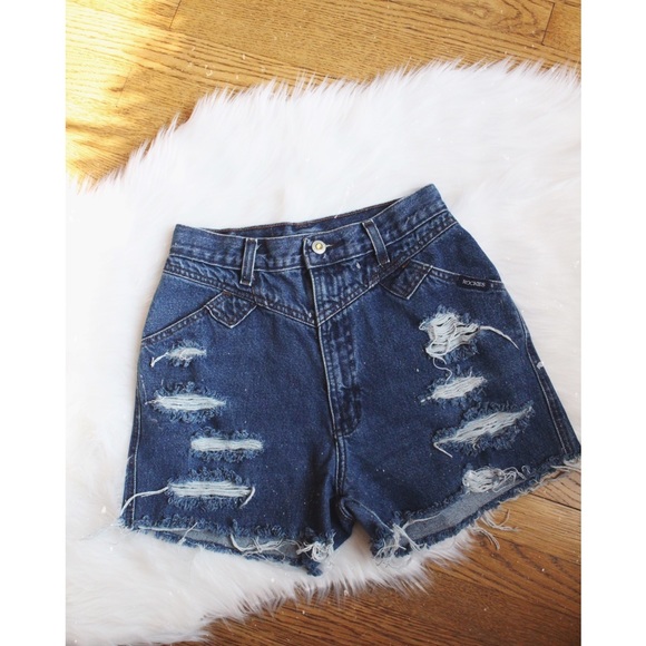 Vintage Pants - Vintage Rockies High-Waisted Denim Shorts